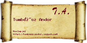 Tumbász Andor névjegykártya